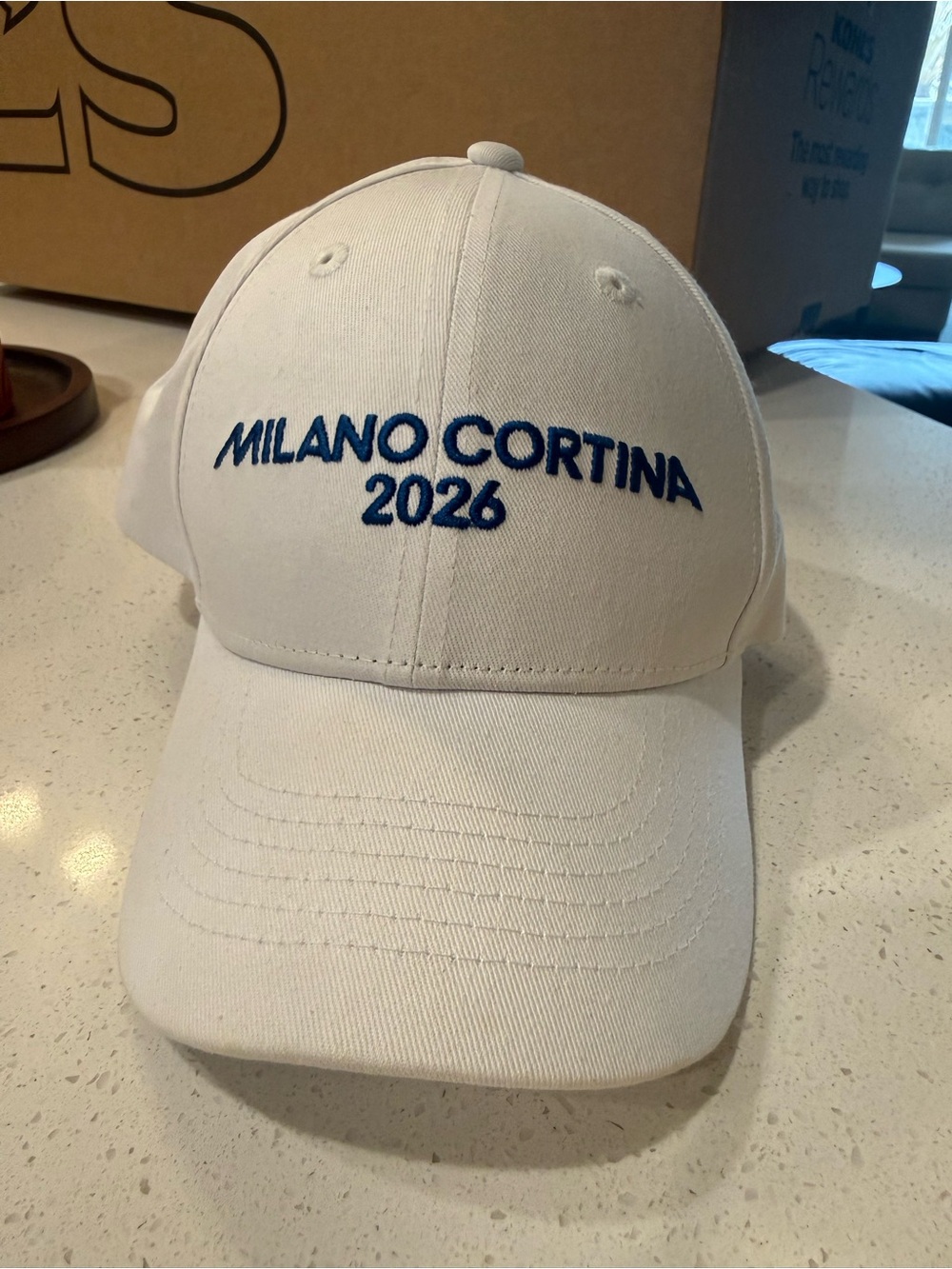 Milano Cortina 2026 Olympics White Embroidered Baseball Cap